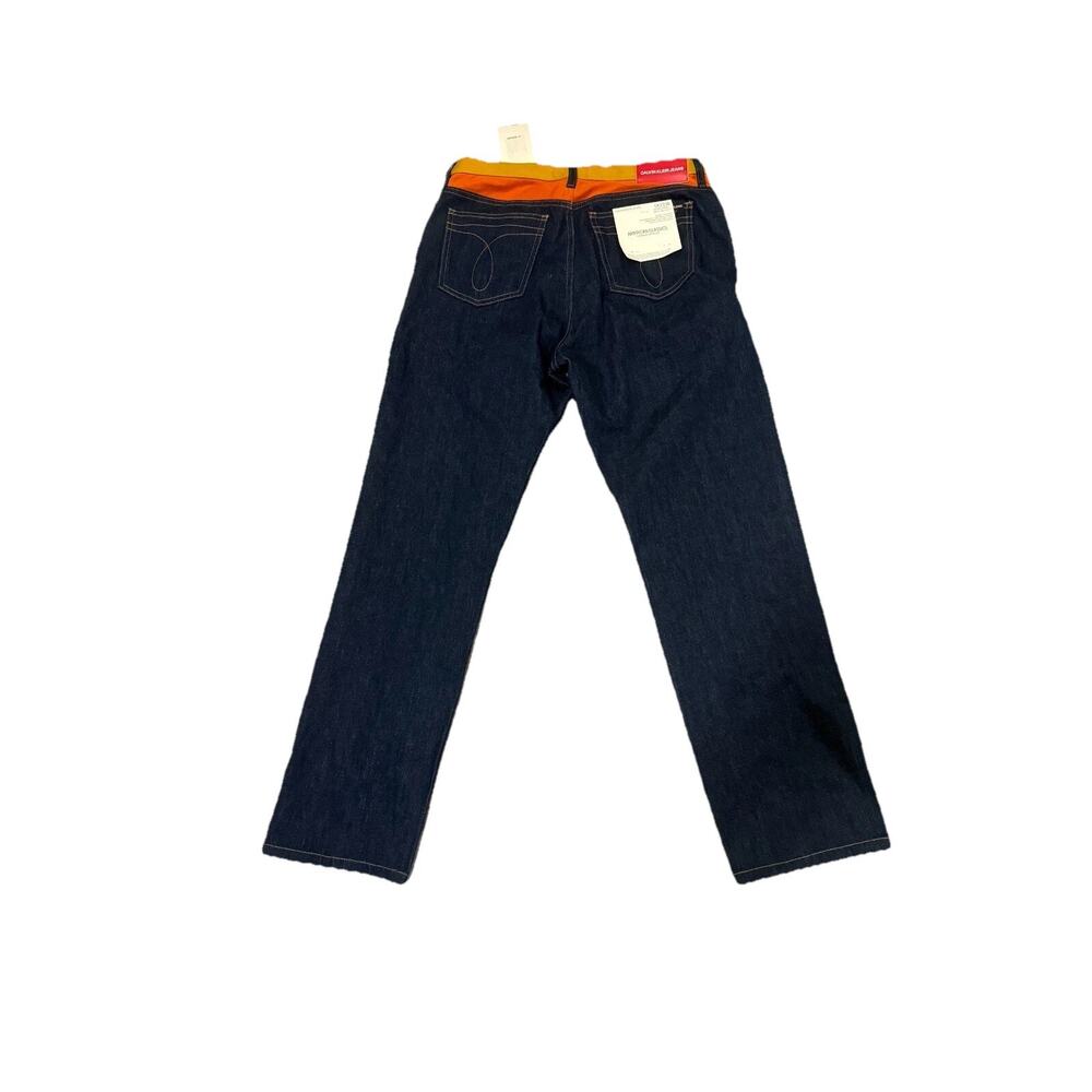 Calvin Klein Jeans Womens Size 32x30 Purple Blue Denim Straight Leg High Rise - Picture 7 of 9